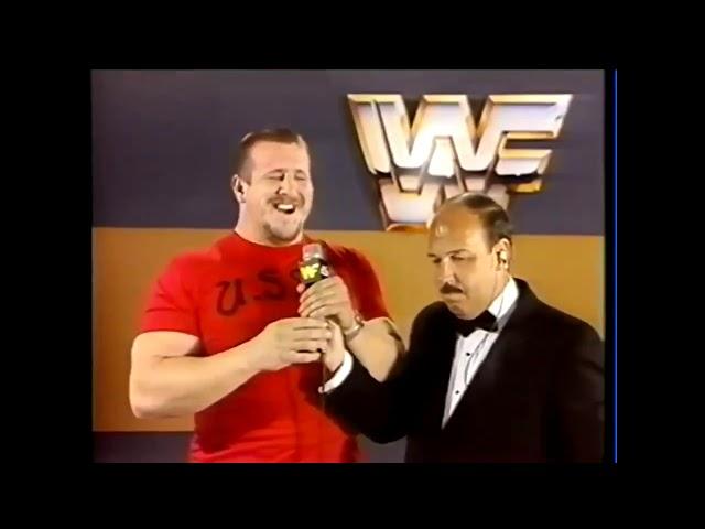 WWF Bloopers - Nikolai Volkoff gets judged by Mean Gene on singing