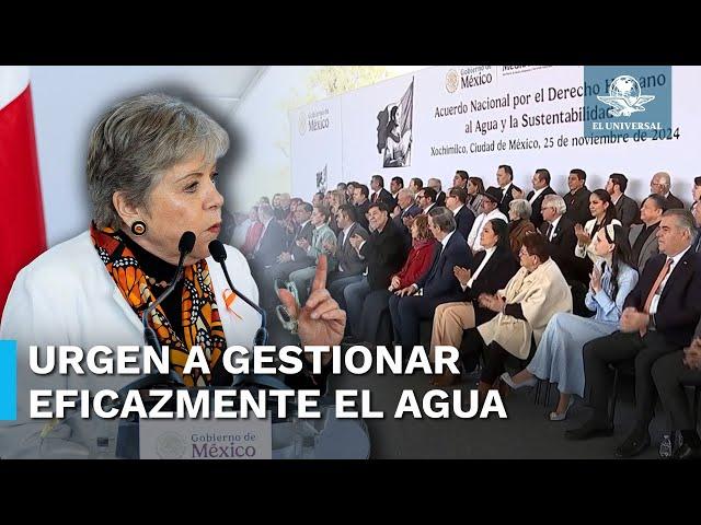 Sheinbaum y gobernadores de oposición firman Acuerdo Nacional por Derecho Humano al Agua