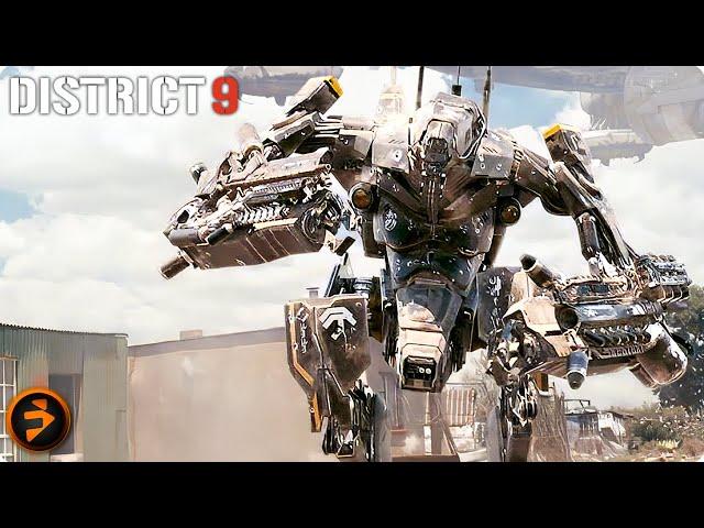 DISTRICT 9 | Exosuit vs. Mercenaries | Sharlto Copley Sci-Fi Movie