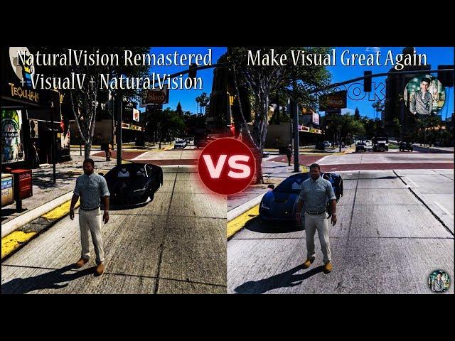 NaturalVision  Remastered+VisualV+NaturalVision VS Make Visual Great Again Side By Side Comparison