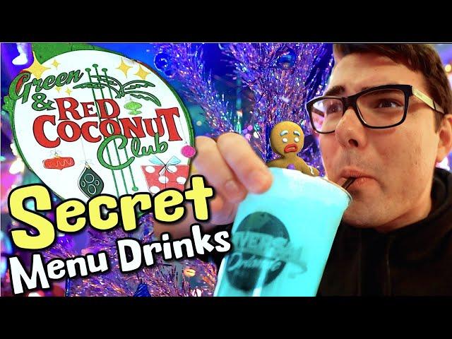 Universal Studios NEW Secret Menu Drinks | Green & Red Coconut Club