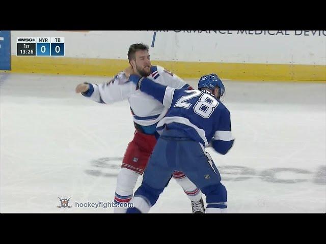 Tanner Glass vs Luke Witkowski Mar 6, 2017