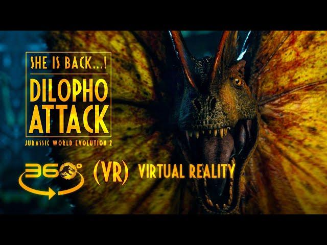 She is Back  Dilophosaurus Attack Jurassic World  |  VR Jurassic Evolution Park by ARTBIZ 360 360