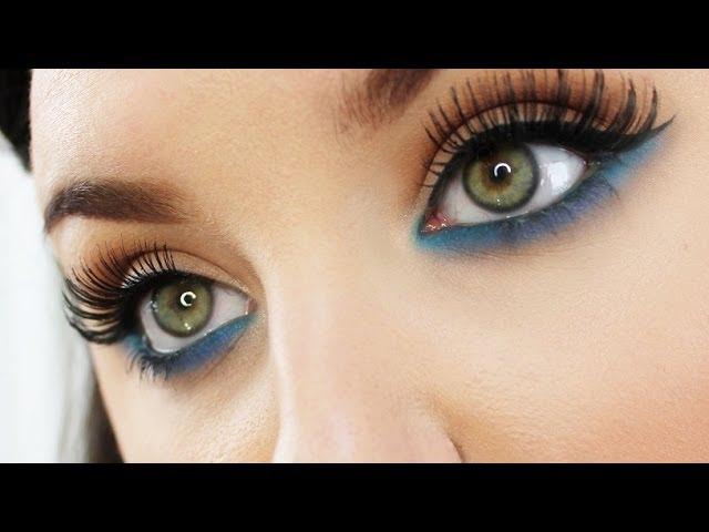 Pop of Blue | Blue Lower Lash Line - Feat Makeup Geek | RawBeautyKristi