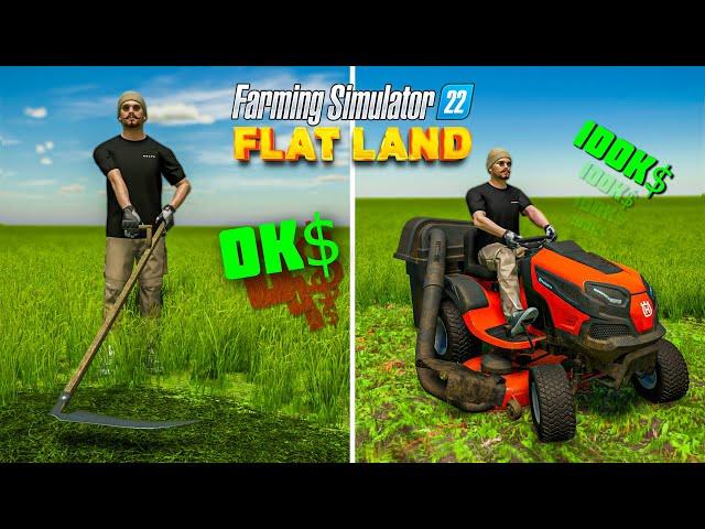 Выживаю на плоской карте Farming Simulator 22