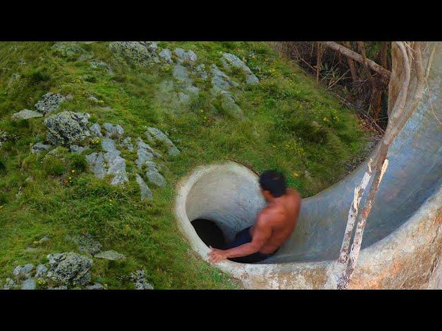 Build Secret Temple Tunnel Underground House And Water Slide To Tunnel Swimming Pool