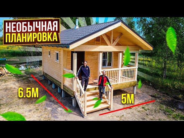 Баня 6.5х5 с НЕОБЫЧНОЙ планировкой. От плотника, как есть.