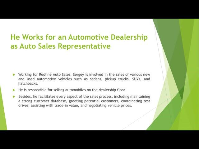 Sergey Barandich is Highly Skilled as an Auto Sales Expert