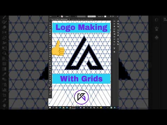 #logo making with #grid in #illustrator | Grid Logo #shorts