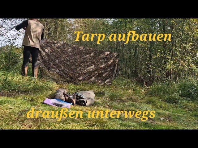 Tarp aufbauen #wandern #wald #outdoor