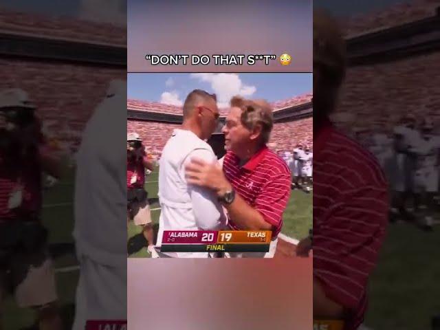 Nick Saban was HEATED after Bama players did the Horns Down after win vs. Texas. 