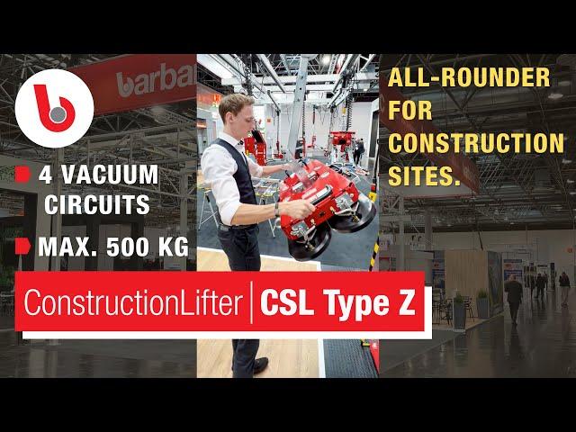 Barbaric CSL Type Z @ Glasstec // Mobile vacuum lifter for use on construction site