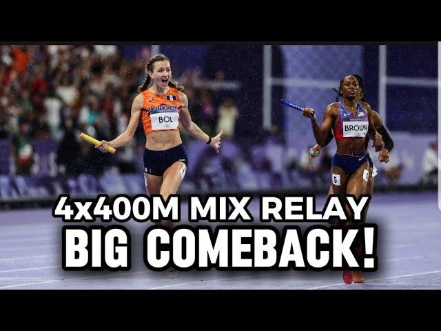 NETHERLANDS DENIES USA WIN IN 4X400M MIX RELAY|| PARIS OLYMPICS 2024