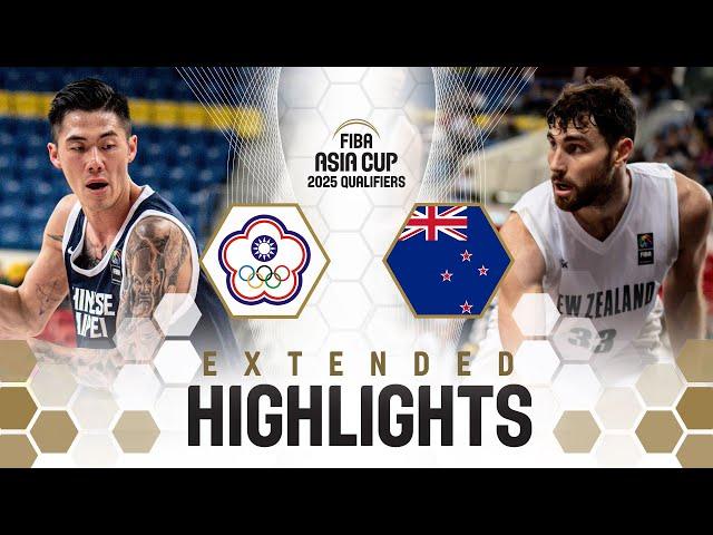 Chinese Taipei vs New Zealand | Extended Highlights | FIBA Asia Cup 2025 Qualifiers