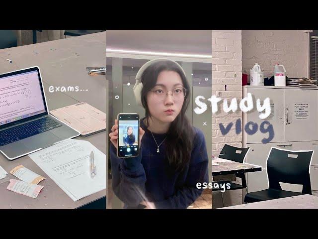 study vlog  a productive weekend preparing for exams, realistic uni life, intense study sessions