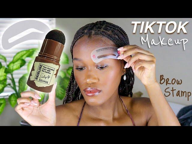 EYEBROW STAMP KIT | TESTING OUT VIRAL TIKTOK MAKEUP