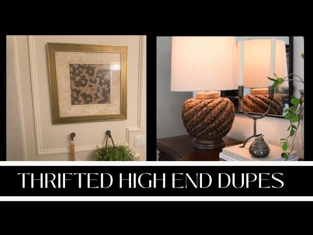 DESIGNER LOOKS VS. THRIFT STORE | DIY HIGH END DECOR DUPES ON A BUDGET #thrifting #highend #diy