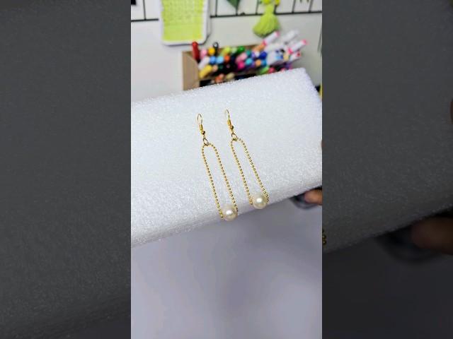 DIY 2 mins korean  Earrings ️...  WOW  #shorts #youtubeshorts #viral #trending