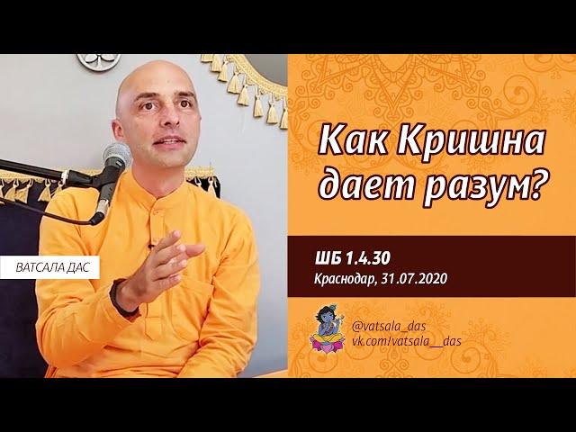 ШБ 1.4.30 Как Кришна дает разум? (Краснодар, 30.07.2020) Ватсала дас