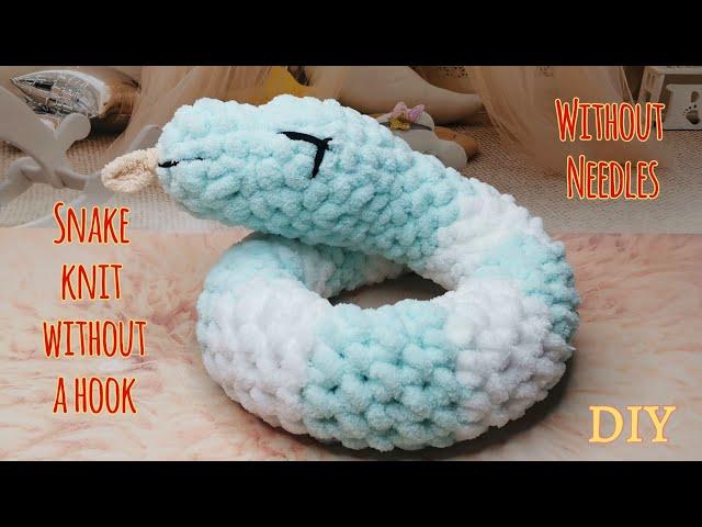 Master class "Snake Splyushka". Snake from Alize Puffy. Victoria Knits.