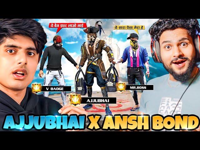 Ajjubhai X Ansh BondVS 2 Biggest Live Streamer  in BR Rank Open Challenge On Live आजा 1 Vs 50 में