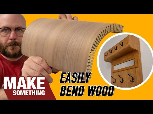 How to Quickly Kerf Bend Plywood and Solid Wood | Woodworking Coat Rack Project