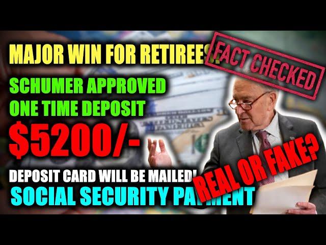 Big WIN! $5,200 One Time Payment Approved for SS, SSI & Disability   Deposit Cards? Truth or Hoax?