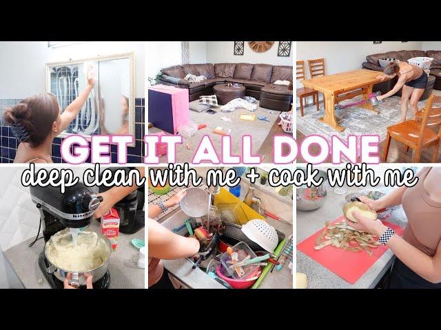 GET IT ALL DONE | DEEP CLEAN WITH ME AND COOK WITH ME | EASY DINNER IDEA