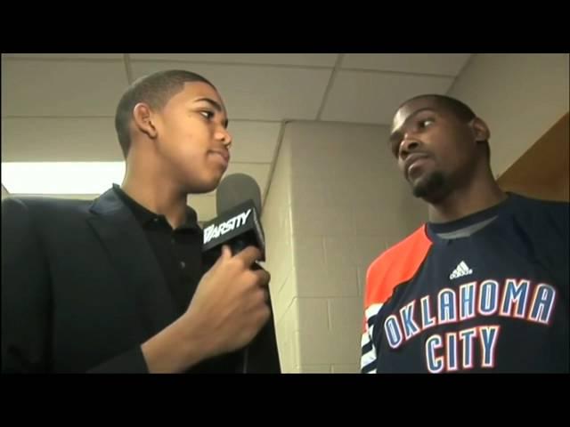 As HS freshman, Karl-Anthony Towns interviews Kevin Durant