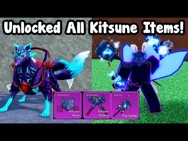 Unlocked Kitsune Fruit And Fox Lamp! Got All Kitsune Items! - Blox Fruits