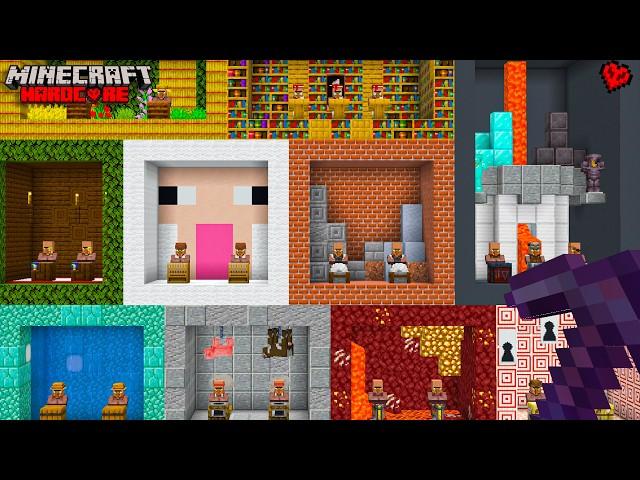 I Built a Trading Hall for EVERY VILLAGER in Minecraft Hardcore