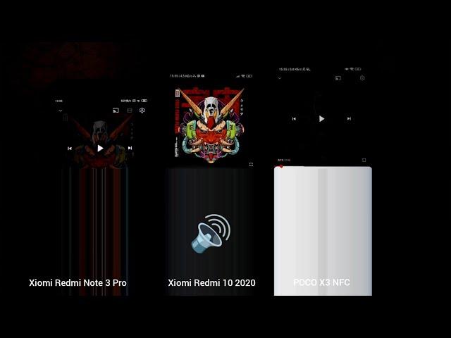 speaker test POCO X3 NFC vs Xiomi Redmi 10 vs Xiomi Redmi Note 3 Pro