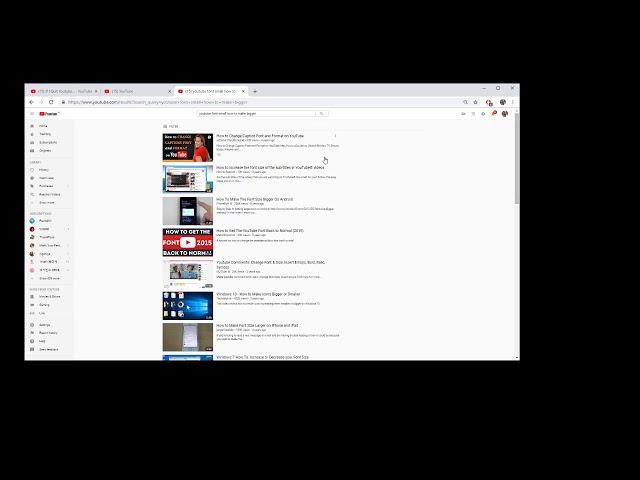 A possible way to fix if youtube font is too small or big