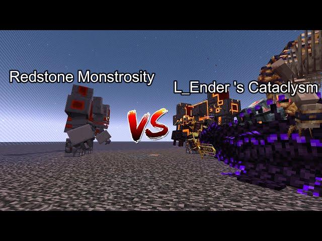 Redstone Monstrosity (Goety) vs L_Ender's Cataclysm  Minecraft  Mob Battle