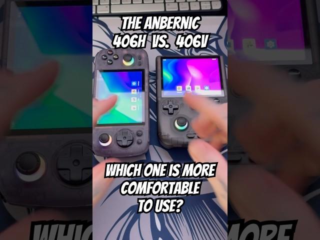 The Anbernic RG406H VS. RG406V - Which one is comfier to use?  #shorts #gaming