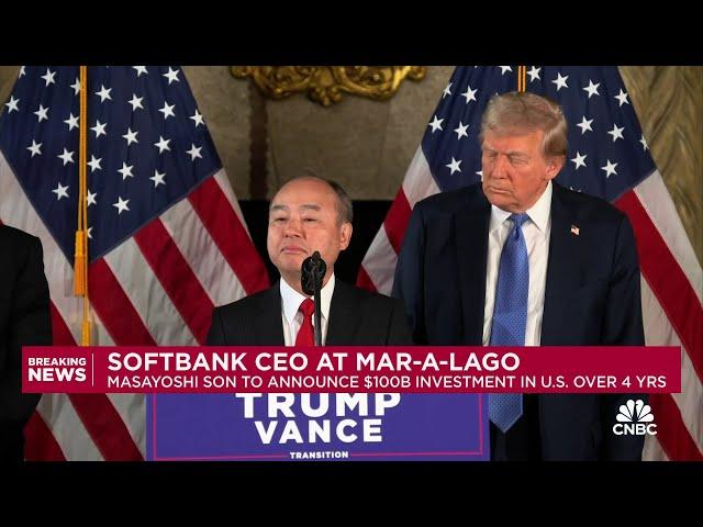 SoftBank CEO: My confidence in the U.S. economy has 'tremendously increased' with Trump's victory