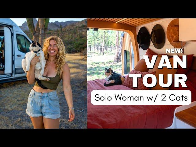 VAN TOUR: Solo Woman w/ 2 Cats (New Rig!)