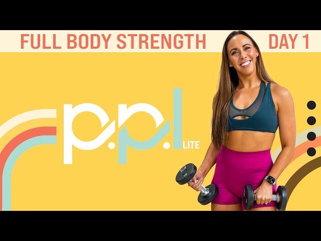 AT-HOME STRONG! Dumbbell Only Full Body Strength Workout | PPL - Day 1