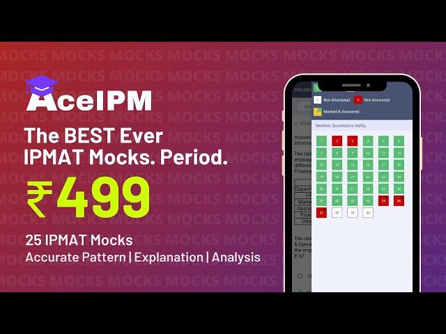 25 IPM Mocks For Just ₹499 | AceMocks | Best IPMAT Indore Mocks Ever