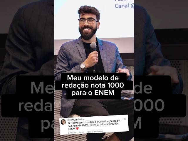 Encaixa em QUALQUER TEMA de Redação do ENEM! Modelo NOTA 1000 #enem #redacaoenem #modeloderedação