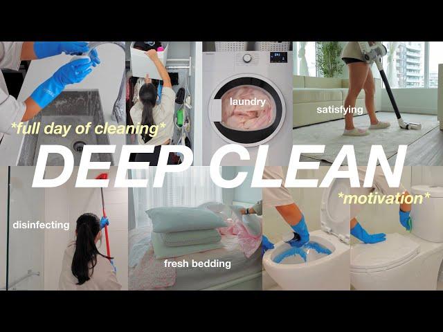 extreme DEEP CLEAN & RESET ROUTINE  monthly cleaning motivation & organizing entire apartment 2024