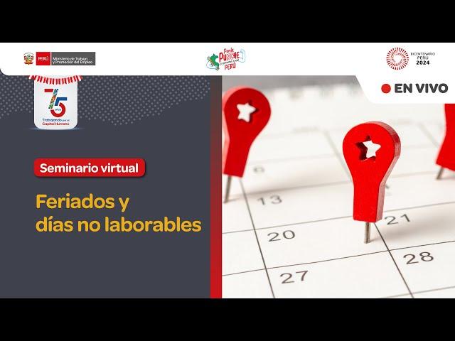 Seminario virtual "Feriados y días no laborables"