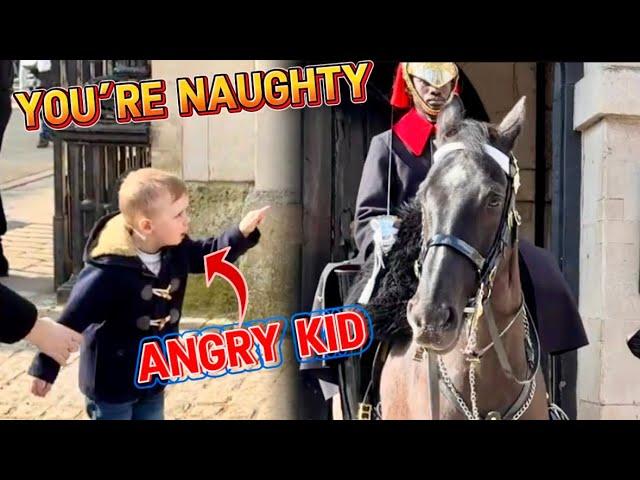 YOU’RE NAUGHTY, THIS KID GETS ANGRY after HORSE DID THIS! 