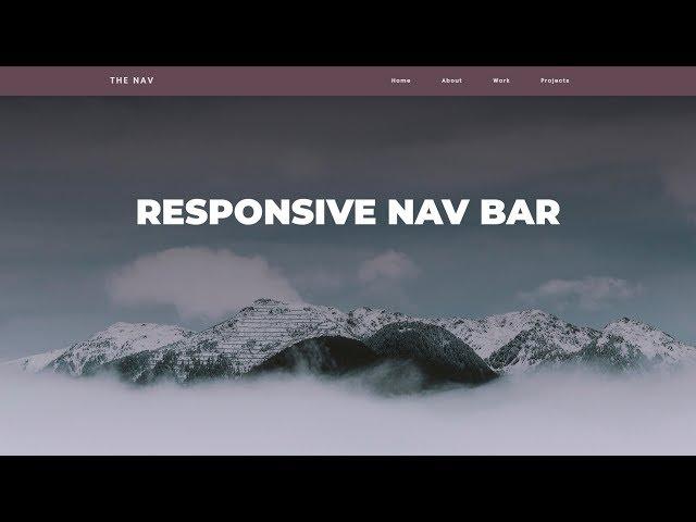 Responsive Navigation Bar Tutorial | HTML CSS JAVASCRIPT