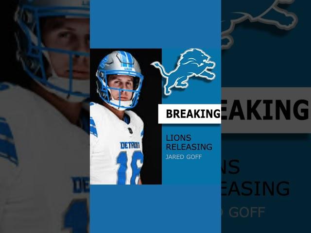 BREAKING NFL NEWS: LIONS RELEASE JARED GOFF #nfl #lions