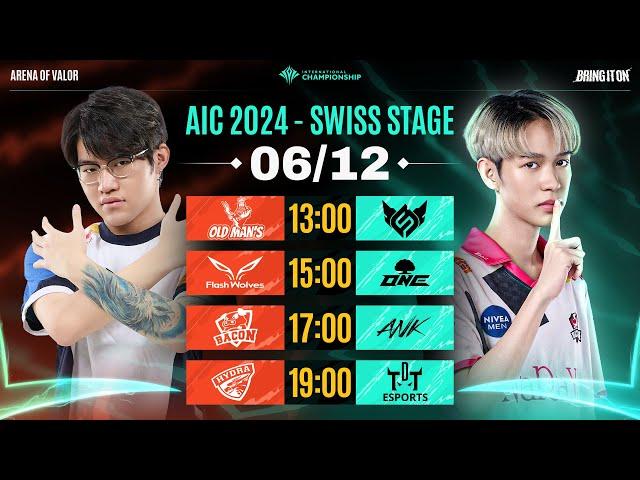 OM vs FS | FW vs ONE | BAC vs ANK | HD vs TDT | LƯỢT 2 SWISS STAGE - AIC 2024 | NGÀY 06/12