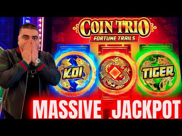 MASSIVE HANDPAY JACKPOT On Coin Trio Slot Machine