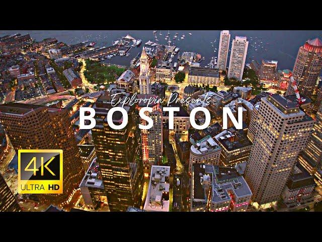 Boston, Massachusetts, USA  in 4K ULTRA HD 60FPS Video by Drone