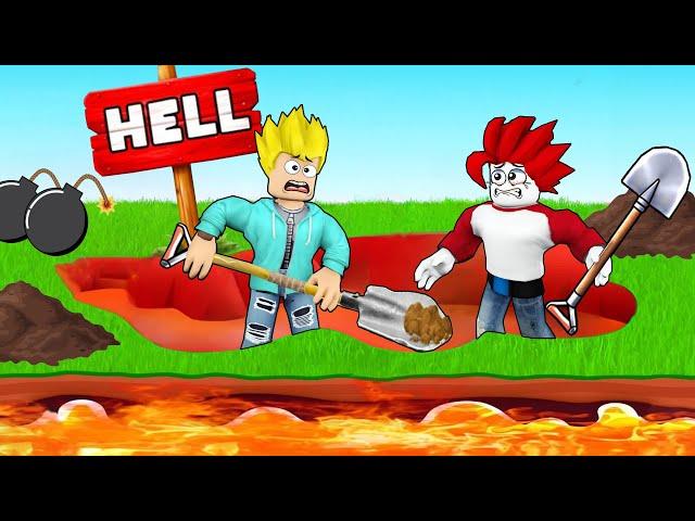 ROBLOX DIG TO HELL CHALLENGE  Khaleel and Motu Gameplay