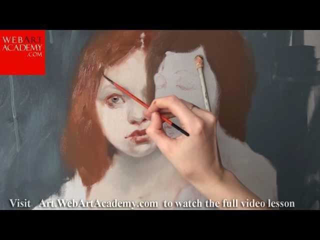 "Sophia's Secrets" oil painting demonstration. Fine art video lessons